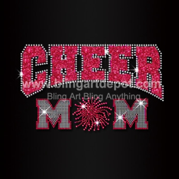 Cheer Mom Rhinestone Heat Transfer Cheer Mom Rhinestone Heat Transfer